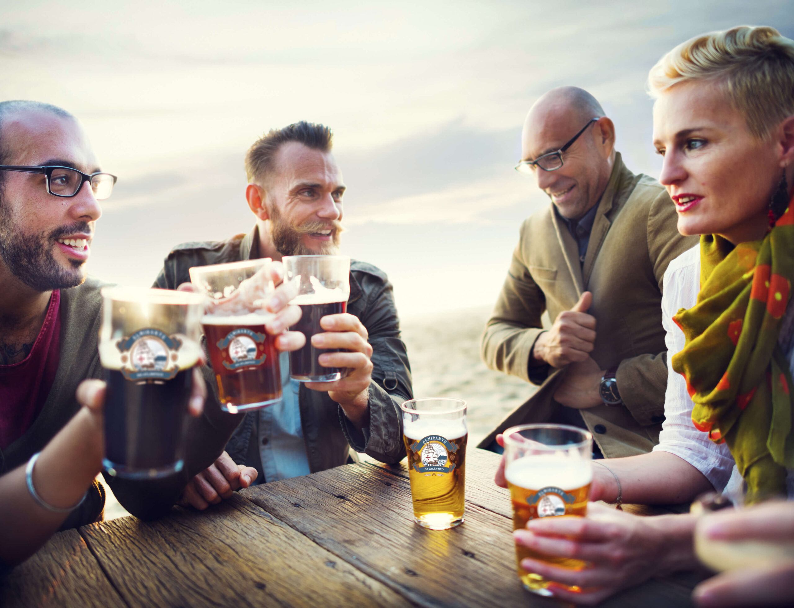 people drinking beer